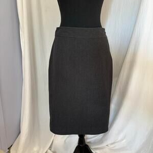 gap midi skirt sz 2 gray stretch Y2k corporate pencil side zip office career